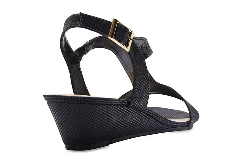 Nolan Heel in Black Fabric