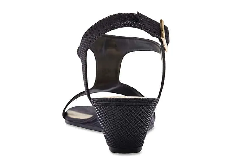 Nolan Heel in Black Fabric