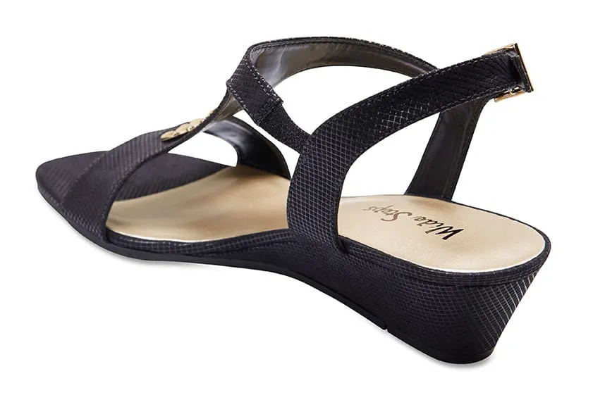 Nolan Heel in Black Fabric