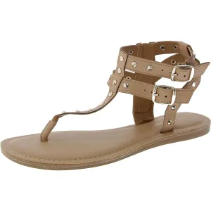 Olindaa Womens Studded Manmade Gladiator Sandals