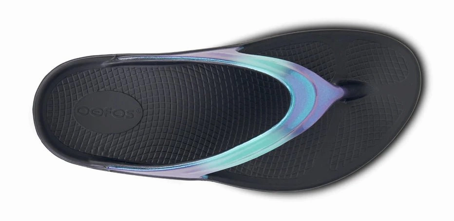 OOFOS Women's OOmega OOlala Luxe Thong - Atlantis