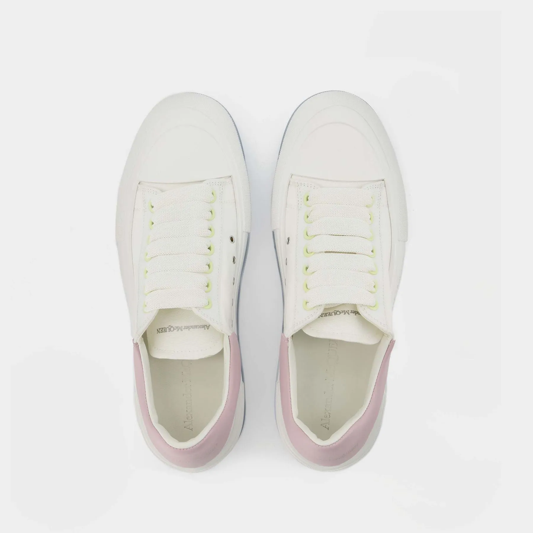 Oversized Sneakers - Alexander Mcqueen - White/Pink - Leather