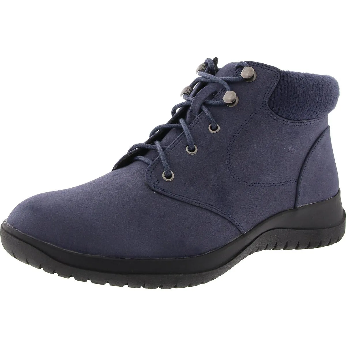 PARKER Womens Faux Leather Lace Up Ankle Boots