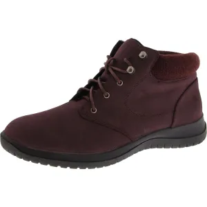 PARKER Womens Faux Leather Lace Up Ankle Boots