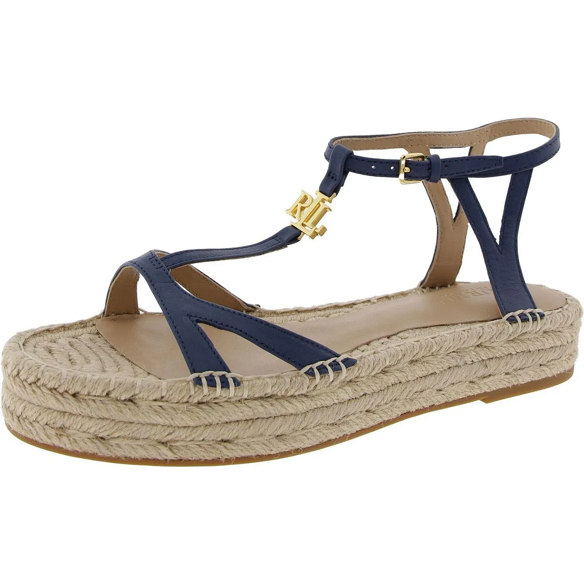 Payton Womens Leather Platform Espadrilles