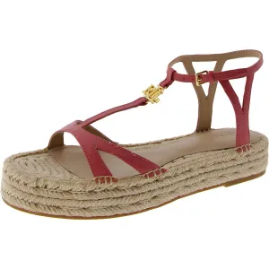 Payton Womens Leather Platform Espadrilles
