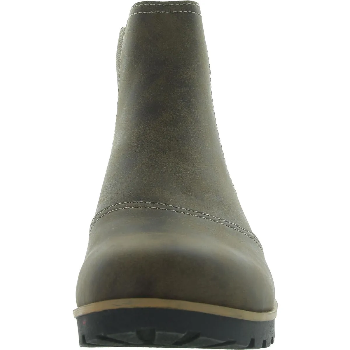 PEACOCK Womens Leather Zipper Ankle Boots