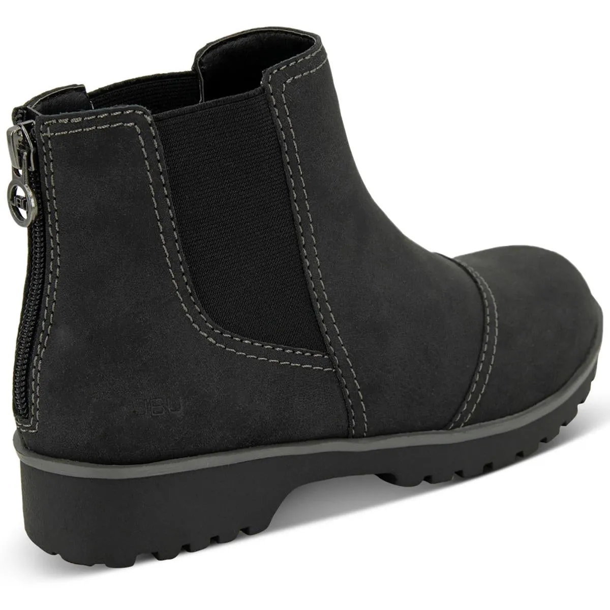 PEACOCK Womens Leather Zipper Ankle Boots