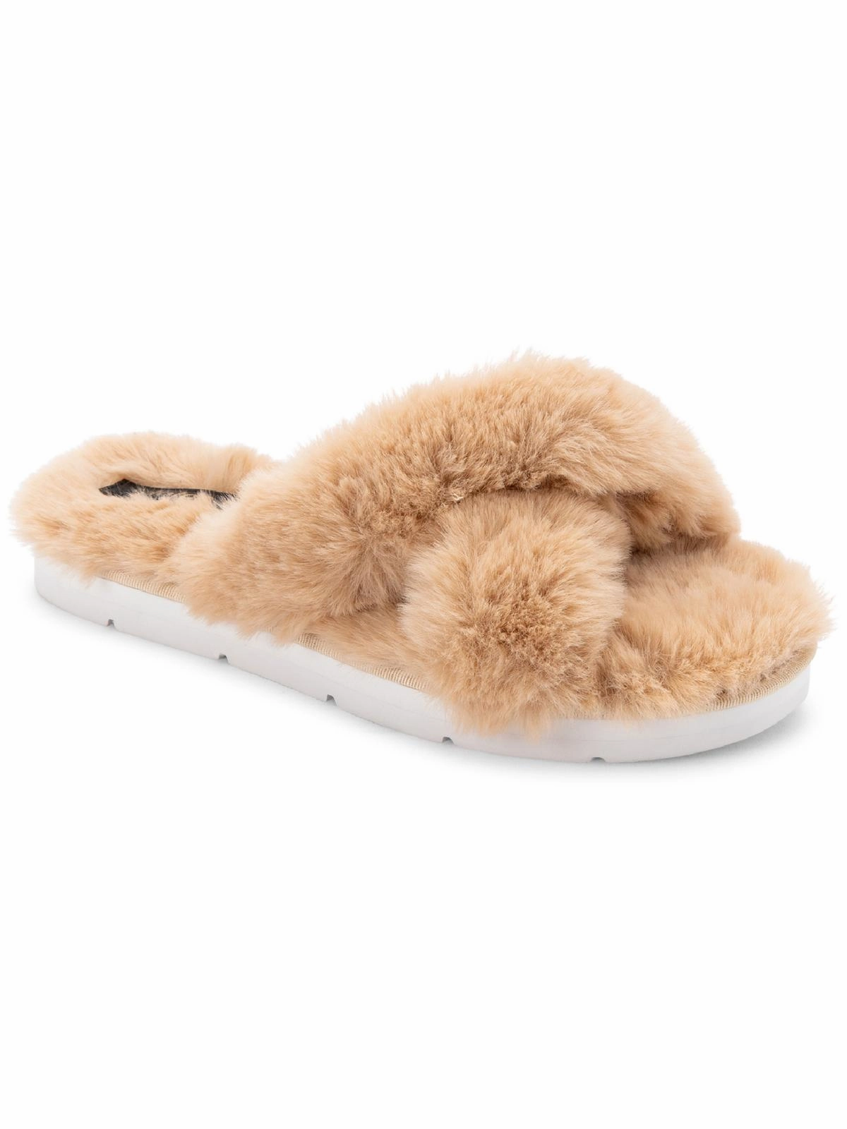Pillar Womens Faux Fur Slip On Slide Sandals