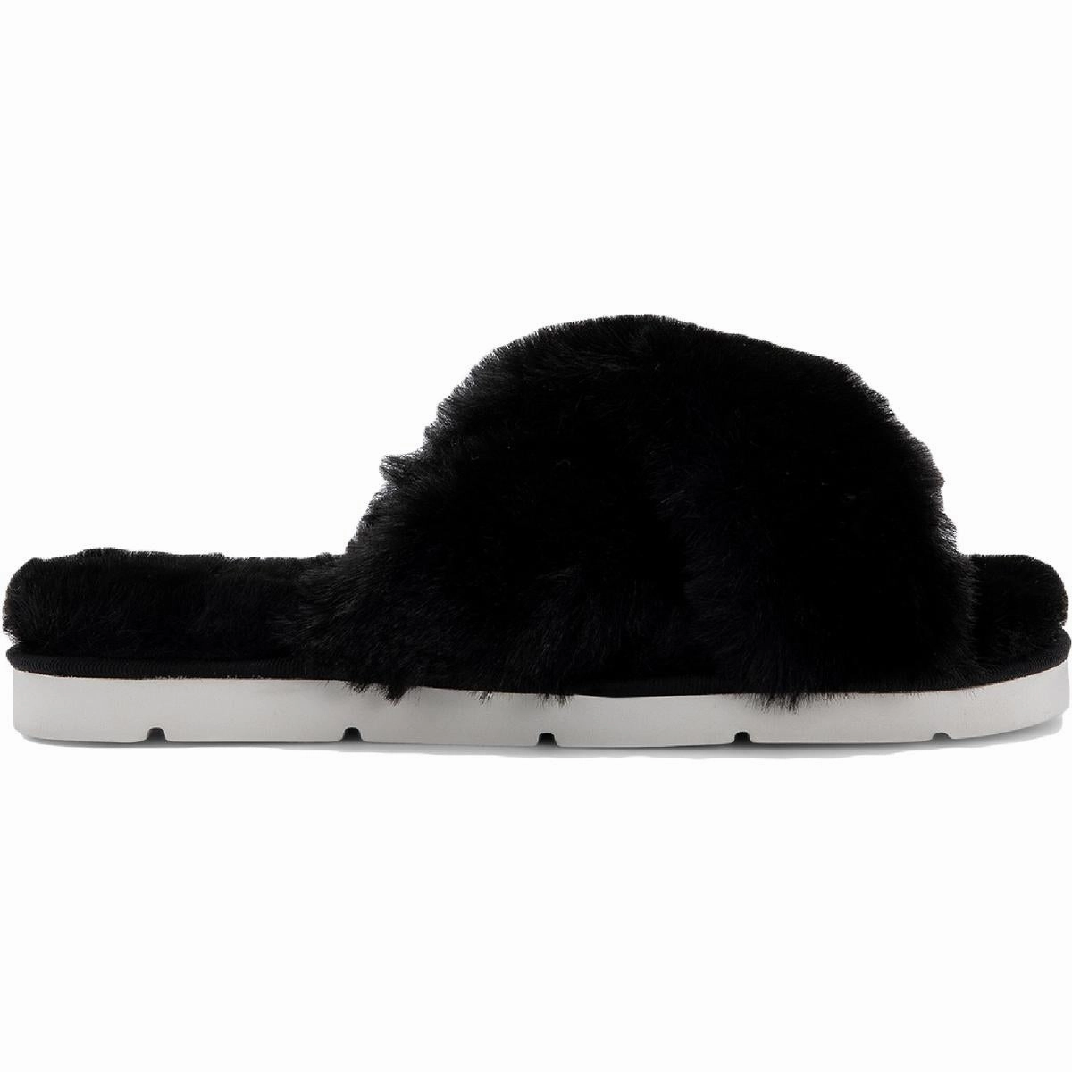 Pillar Womens Faux Fur Slip On Slide Sandals