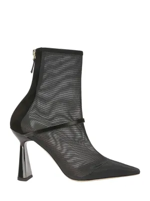 Pointed Mesh Ankle Boots