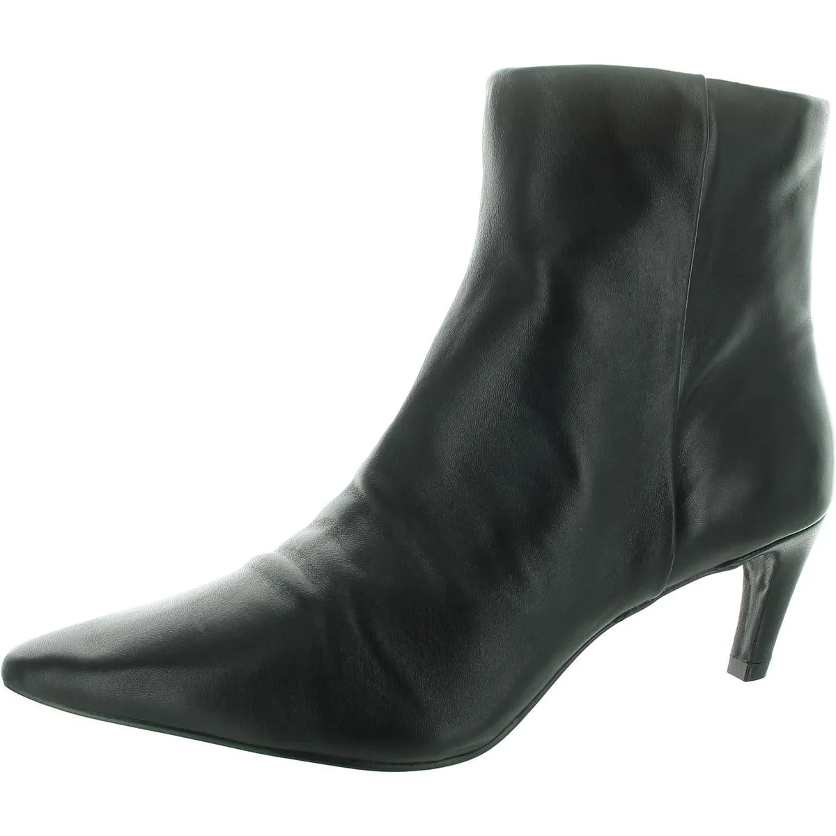 Quinley Womens Leather Embossed Ankle Boots