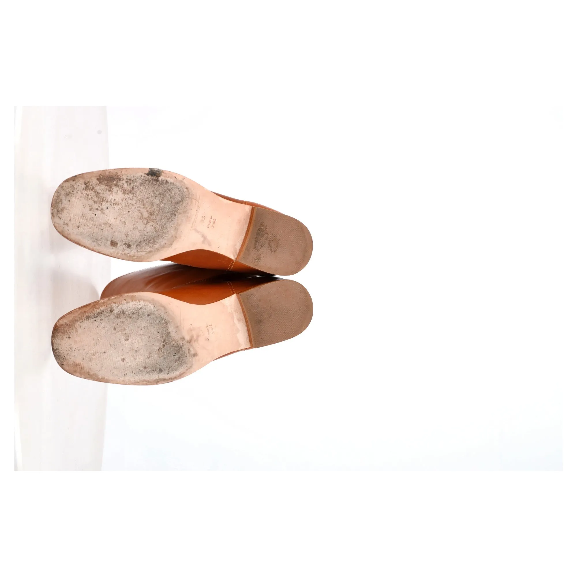 Reformation Riding Boots in Brown Leather