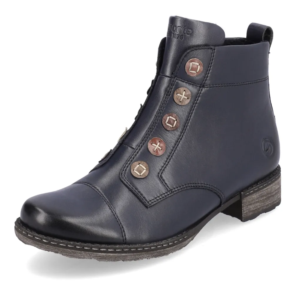 Remonte D4392 Chandra 92 Navy Leather Bootie (Women's)