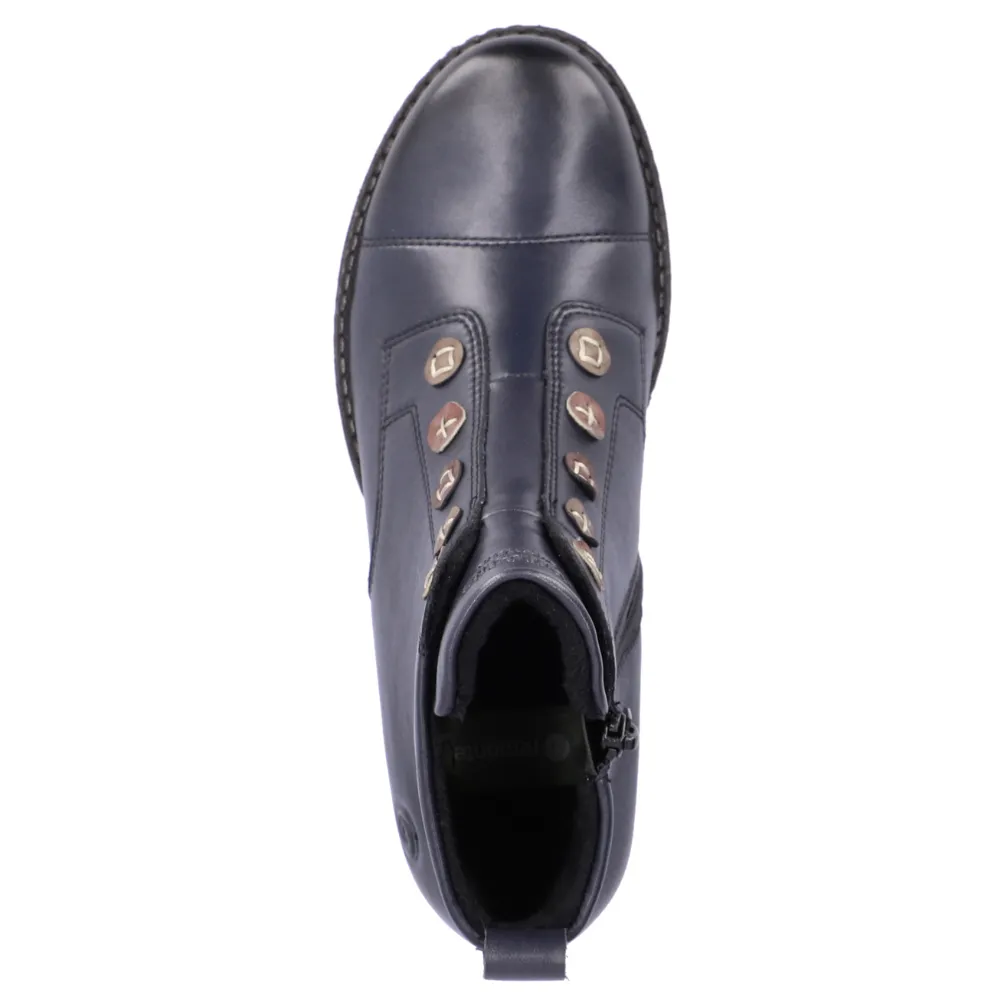 Remonte D4392 Chandra 92 Navy Leather Bootie (Women's)