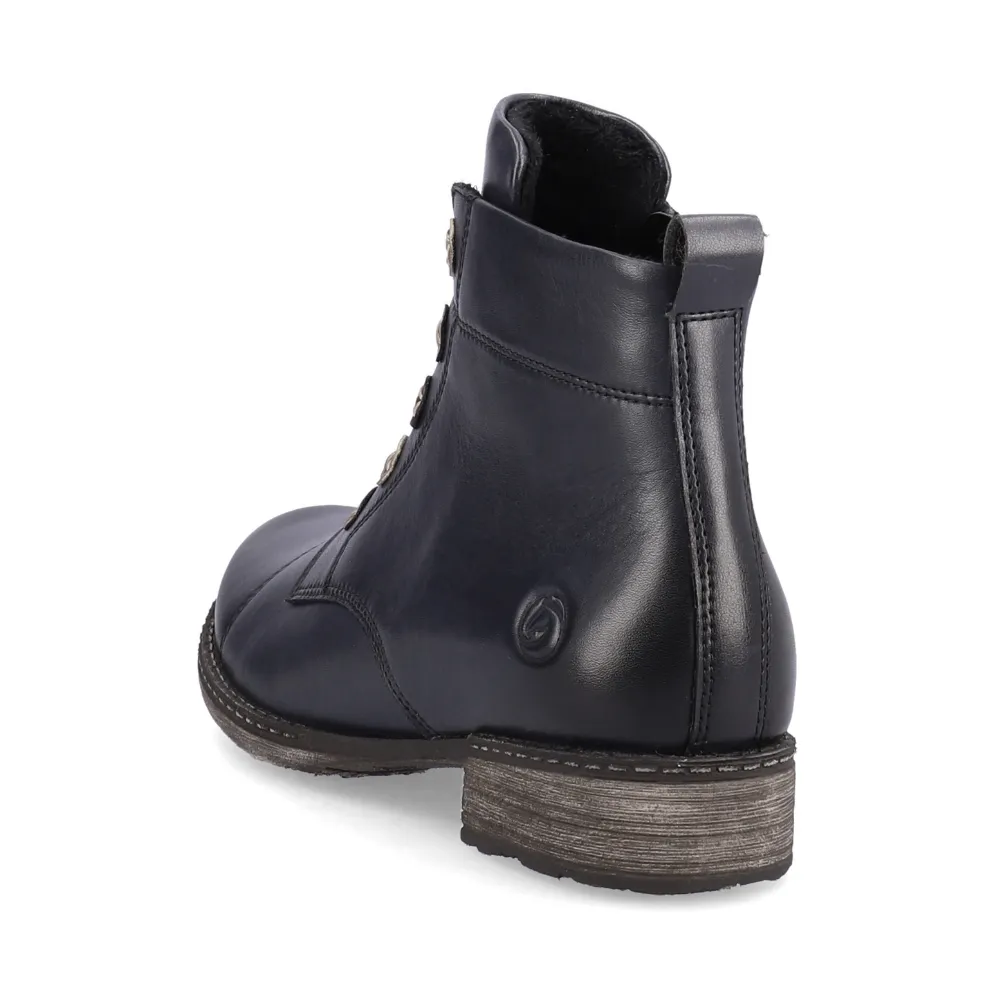 Remonte D4392 Chandra 92 Navy Leather Bootie (Women's)
