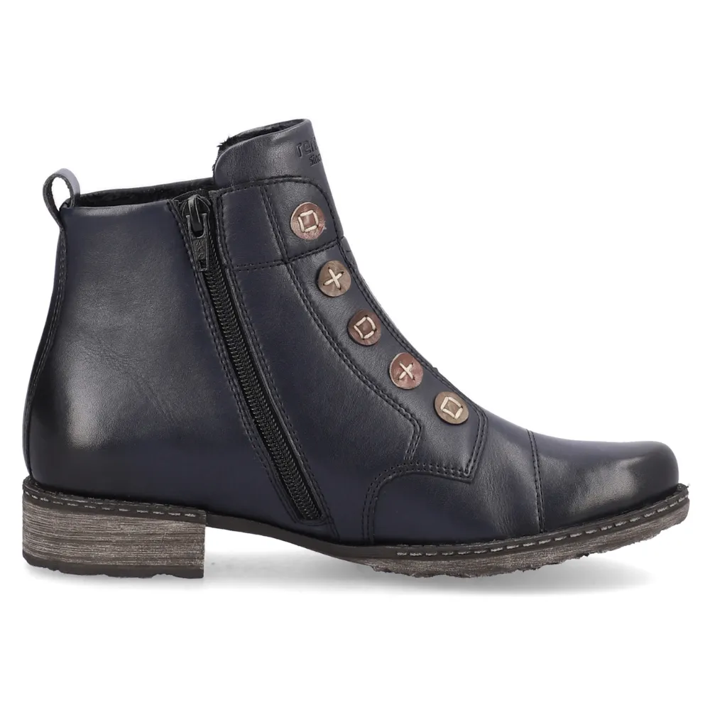 Remonte D4392 Chandra 92 Navy Leather Bootie (Women's)