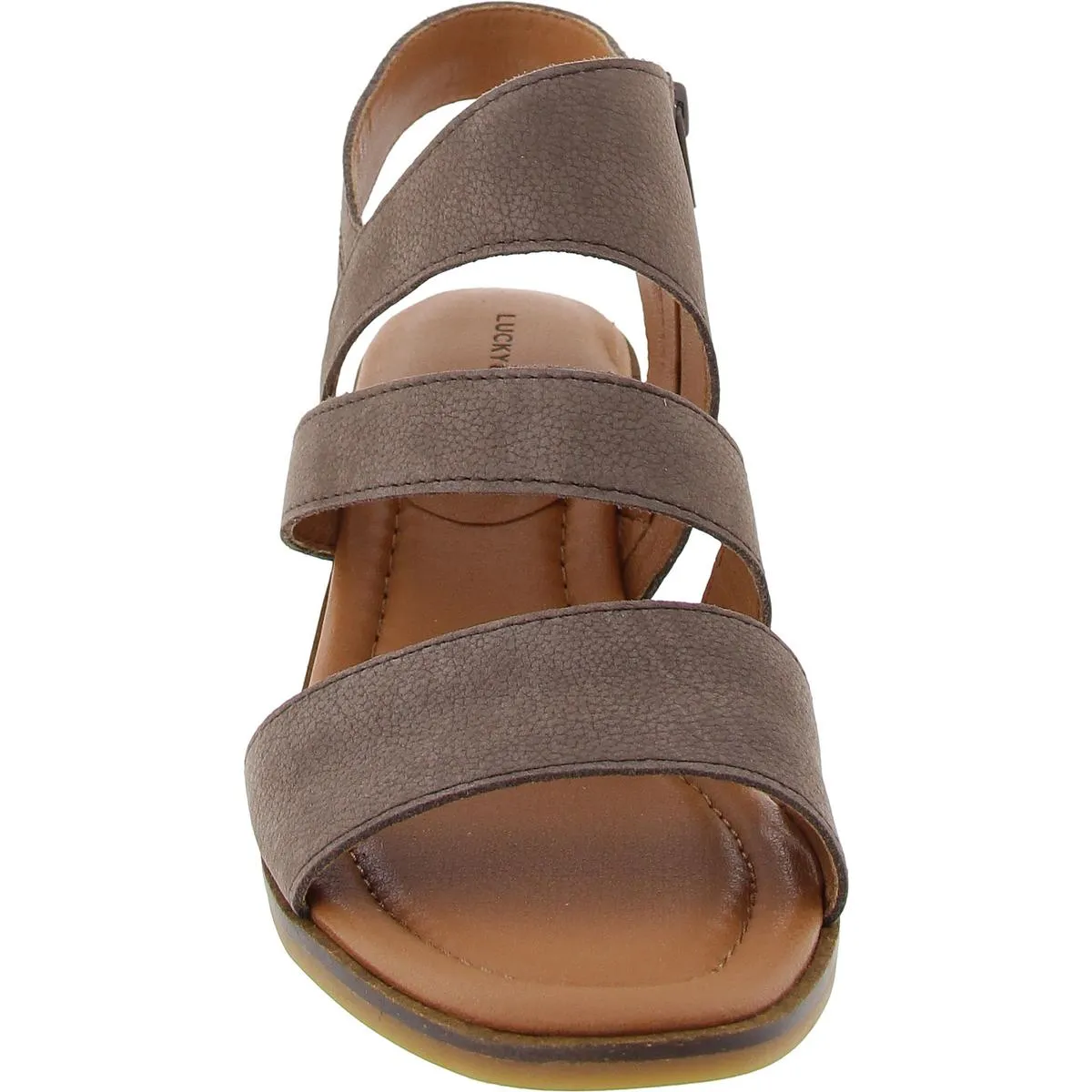 Rhodette Womens Zipper Leather Block Heel
