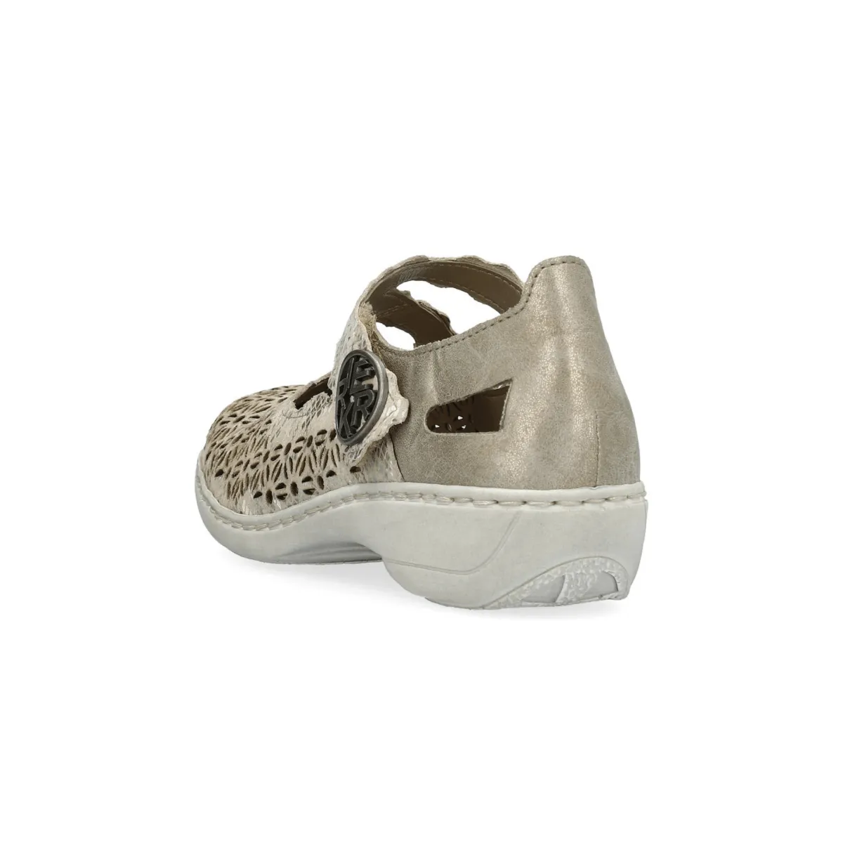 Rieker Women's 413G4-90 Doris Beige/Metallic/Pearl