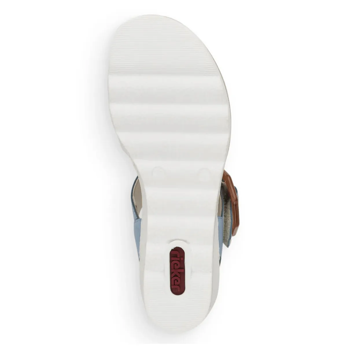 Rieker Women's 67476-10 Rose Blue/White Leather