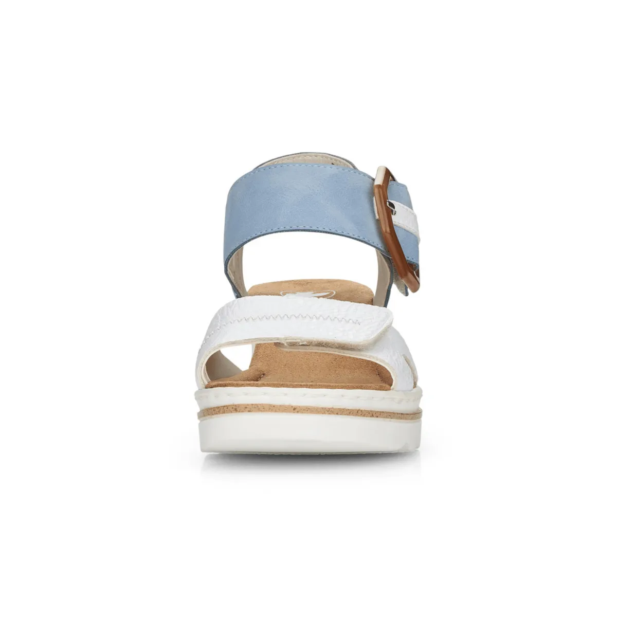 Rieker Women's 67476-10 Rose Blue/White Leather