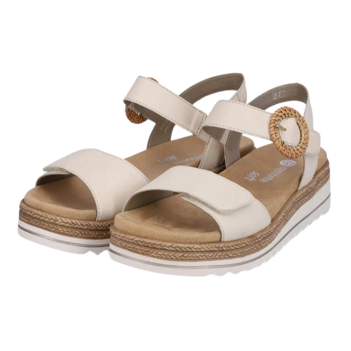 Rieker Women's D0Q52-60 Jocelyn Off-White Leather