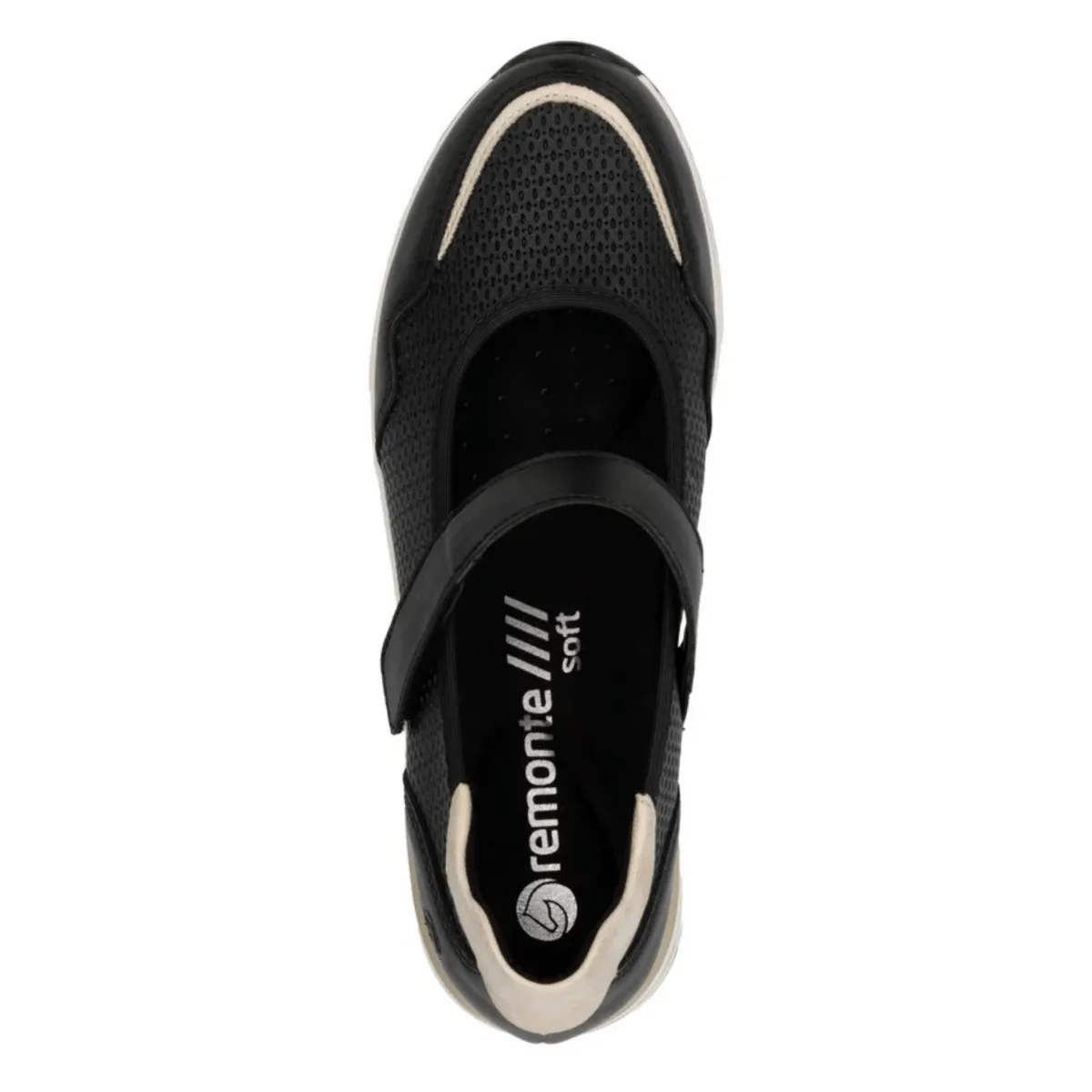 Rieker Women's D0T13-03 Eleni Black/Shell/White