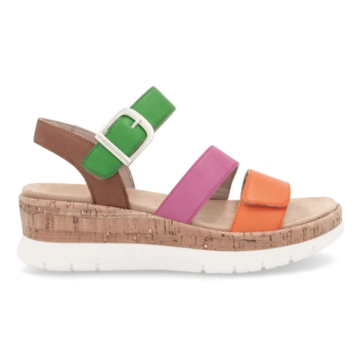 Rieker Women's D2P50-90 Gizela Aperol Orange/Fuchsia/Absynth Green/Nutmeg