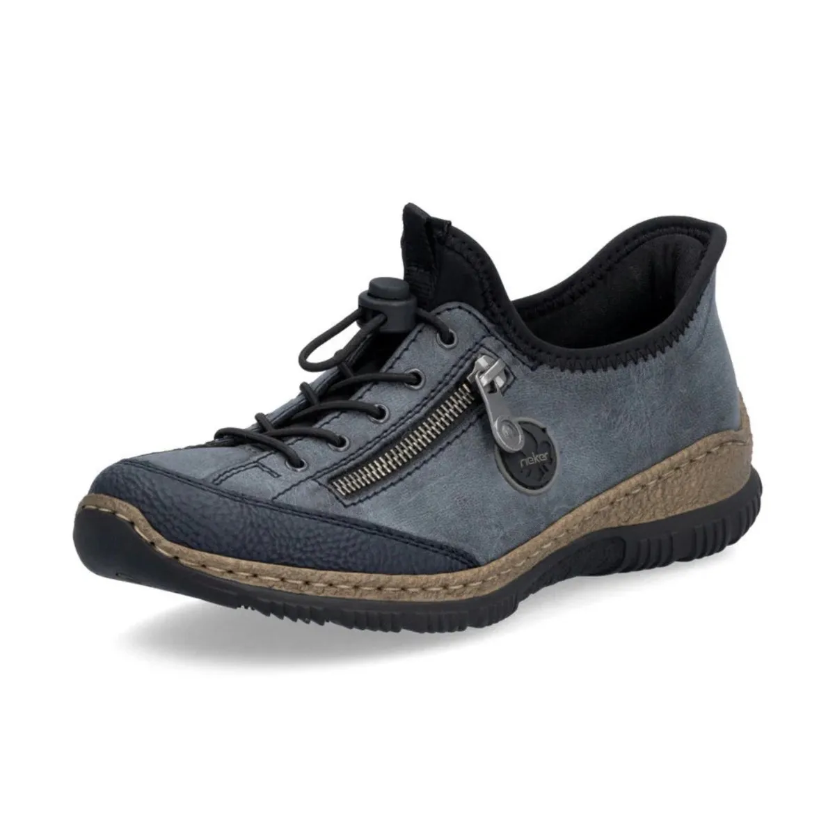 Rieker Women's N3267-14 Kitty Pacific/Atlantic/Black Leather