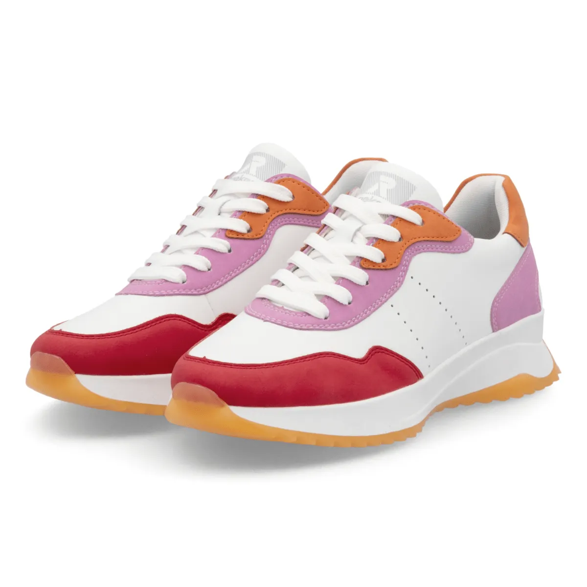 Rieker Women's W1308-80 Dhara Flame/White/Lilac/Pumpkin