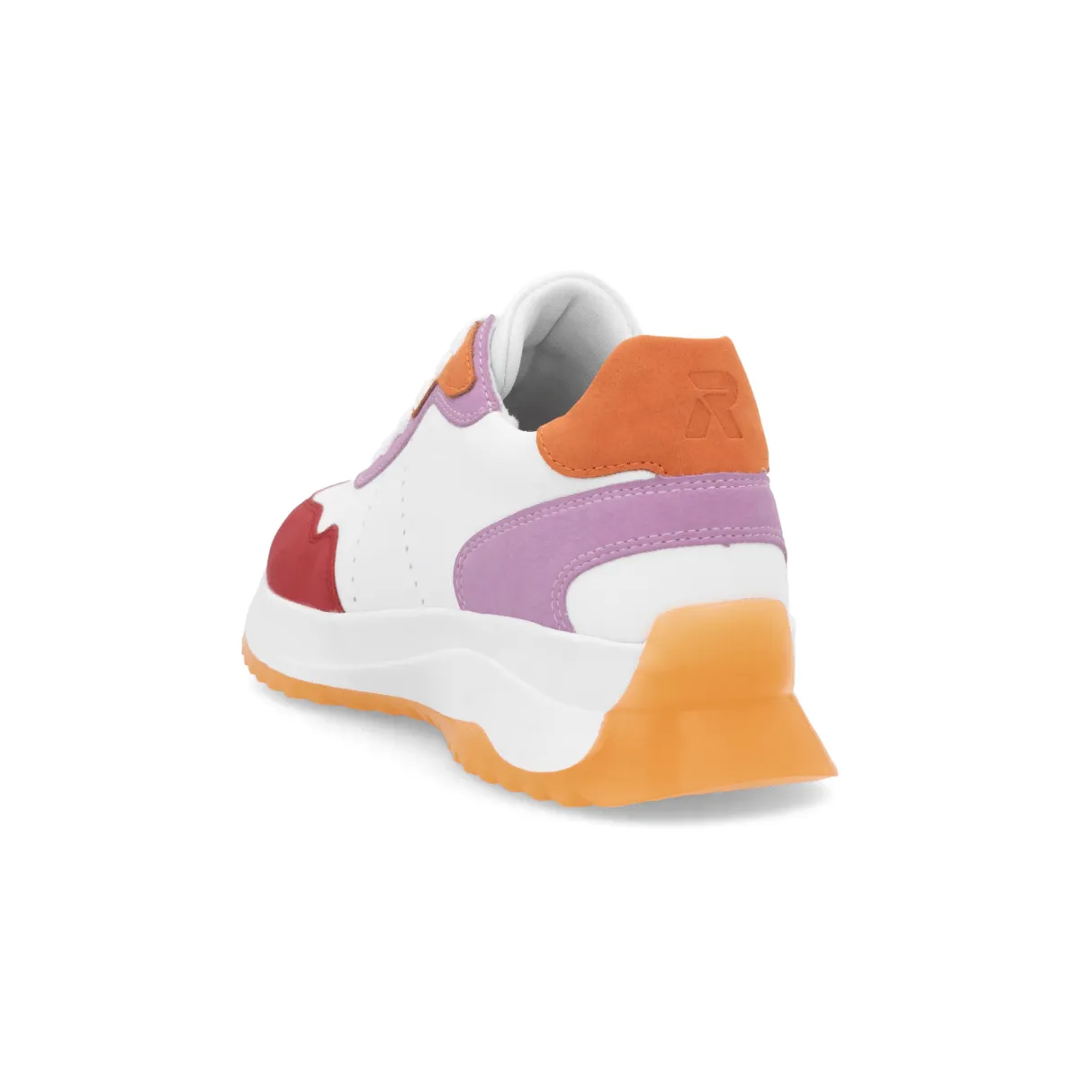 Rieker Women's W1308-80 Dhara Flame/White/Lilac/Pumpkin