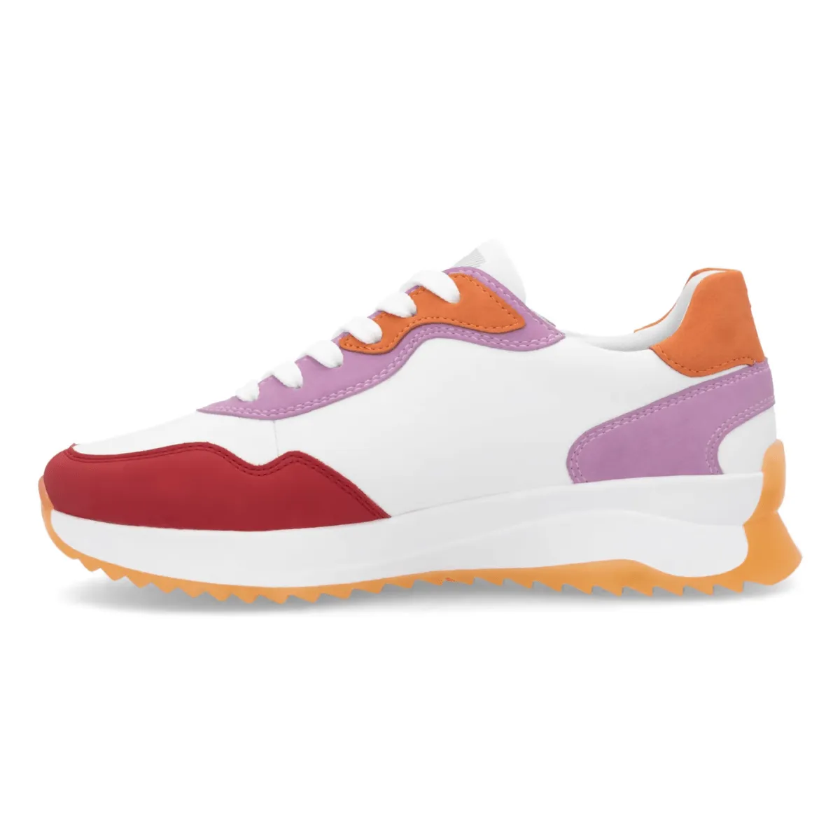 Rieker Women's W1308-80 Dhara Flame/White/Lilac/Pumpkin