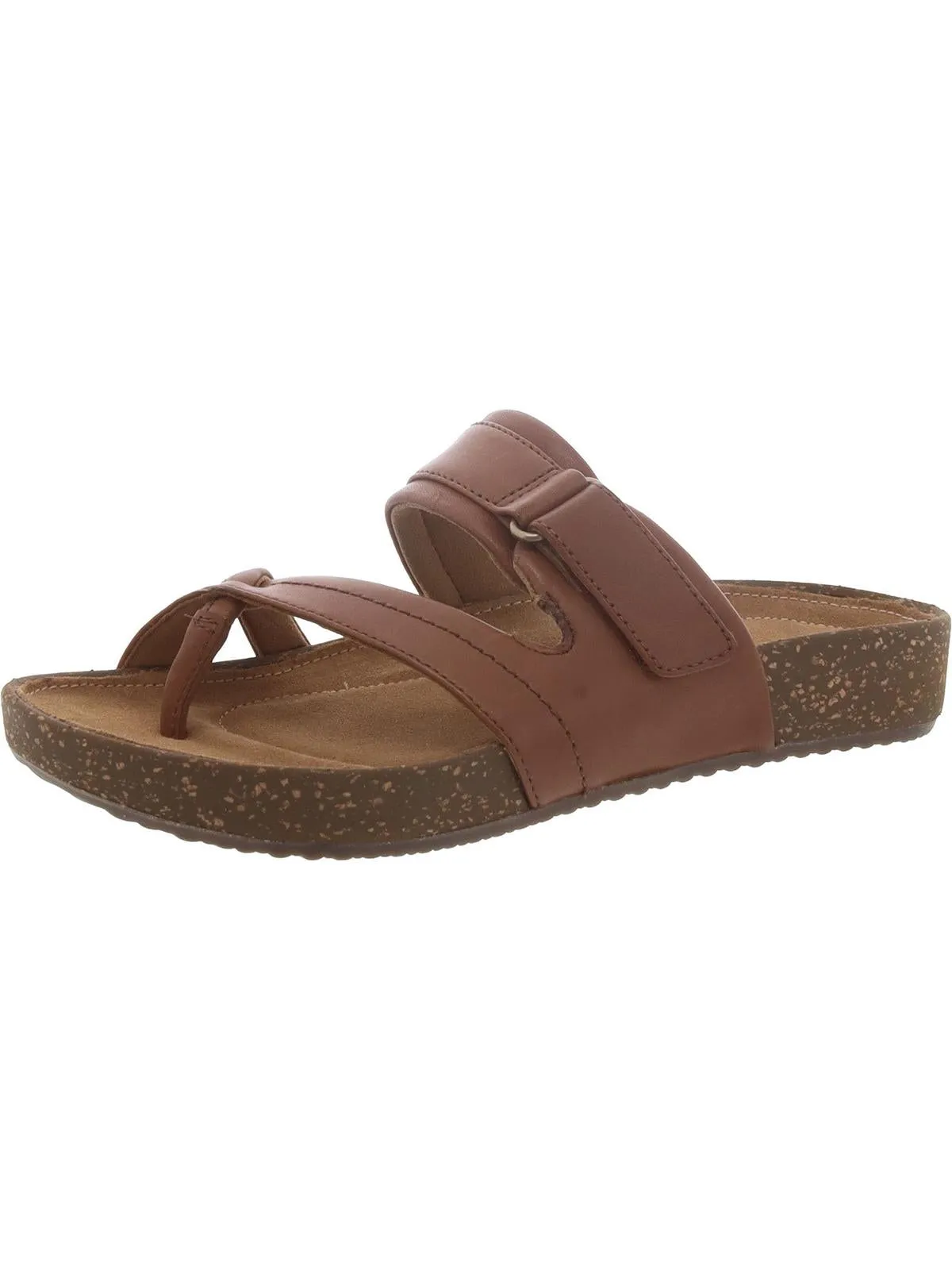 Rosilla Trent Womens Leather Adjustable Slide Sandals