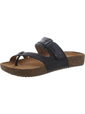 Rosilla Trent Womens Leather Adjustable Slide Sandals