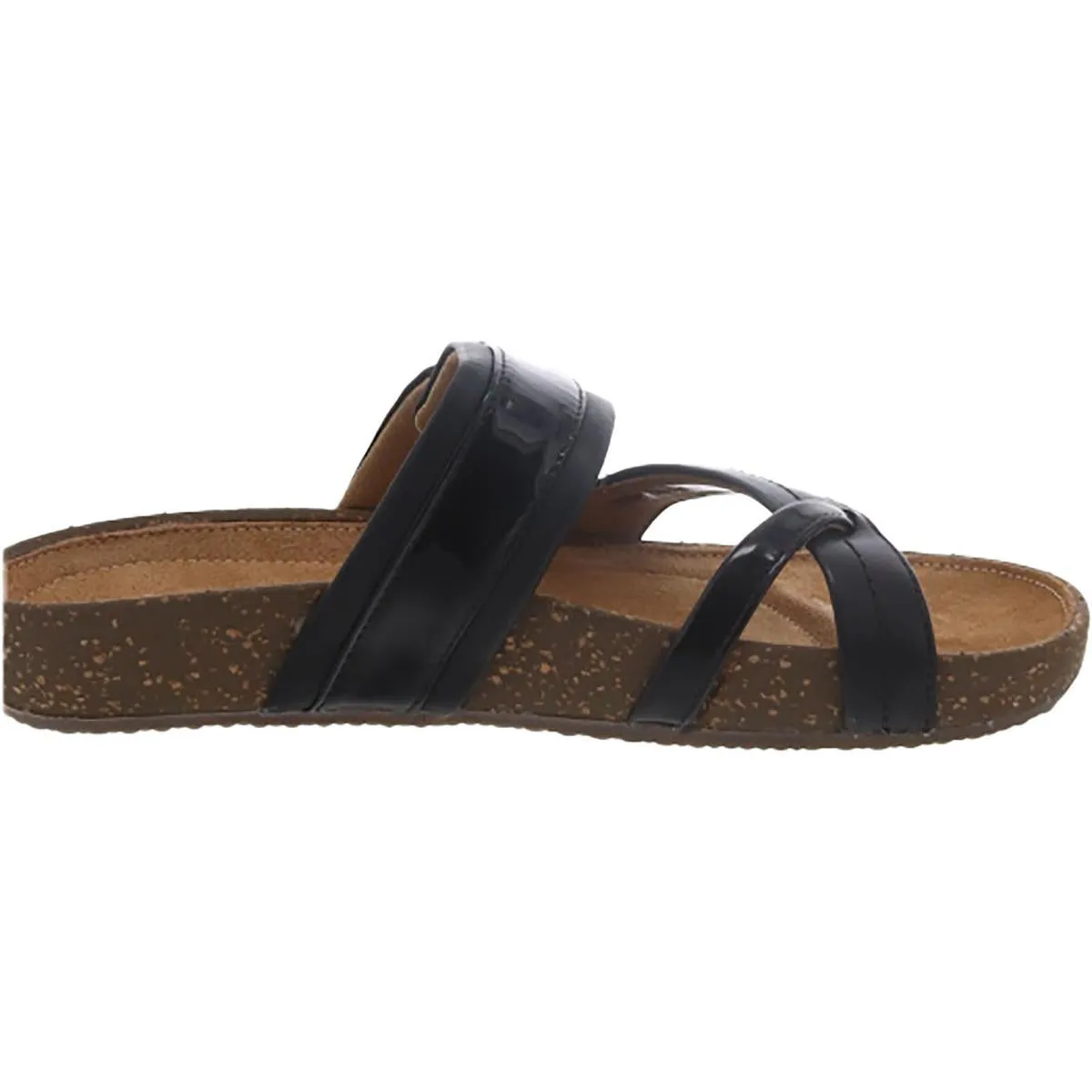 Rosilla Trent Womens Leather Adjustable Slide Sandals