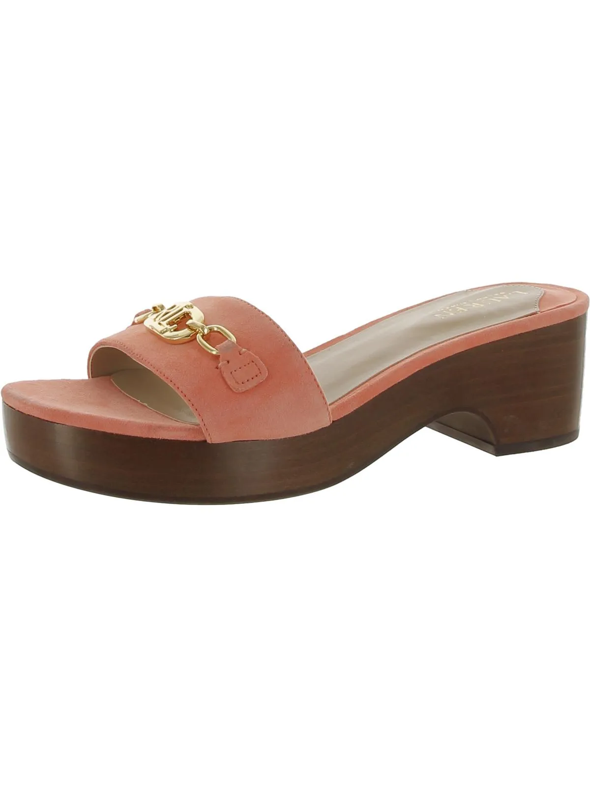 Roxanne Womens Leather Slip-On Slide Sandals