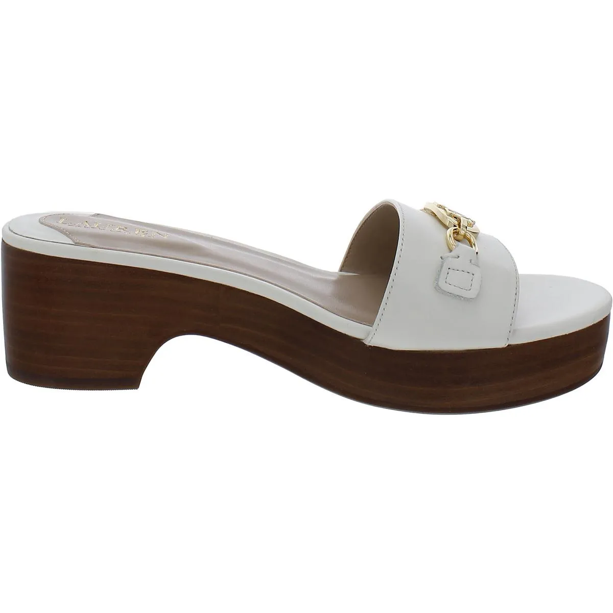 Roxanne Womens Leather Slip-On Slide Sandals
