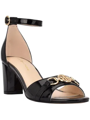 Rusina Womens Patent Ankle Strap Heels