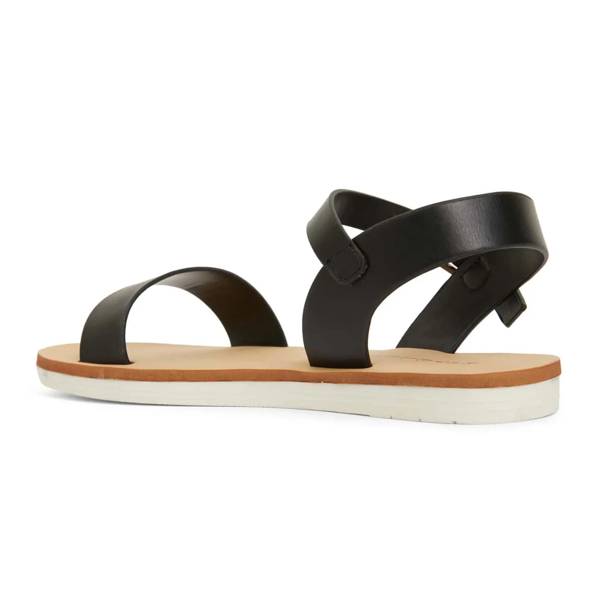 Salem Sandal in Black Smooth