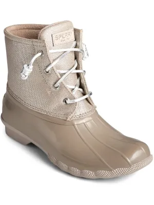 Saltwater Womens Shimmer Manmade Rain Boots