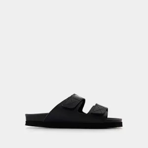 Sandals - Palm Angels - Black/White - Leather