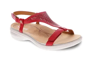 Santa Fe Back Back Strap Sandals In Summer Red