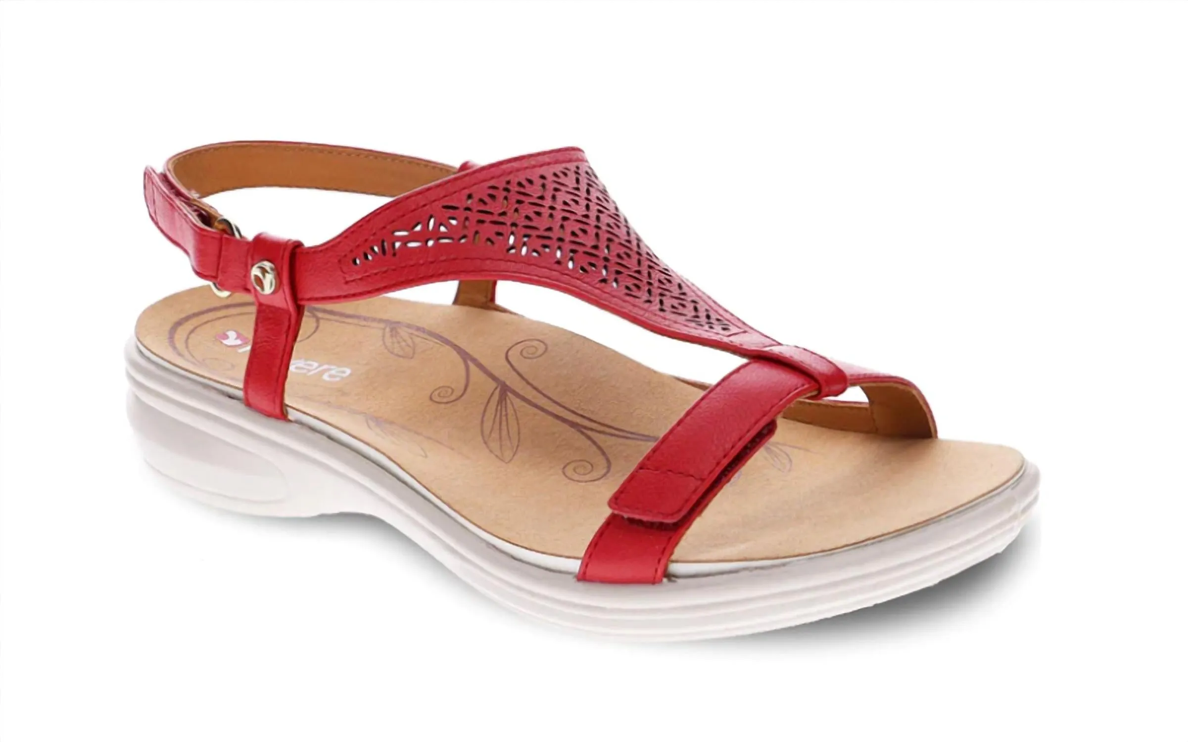 Santa Fe Back Back Strap Sandals In Summer Red