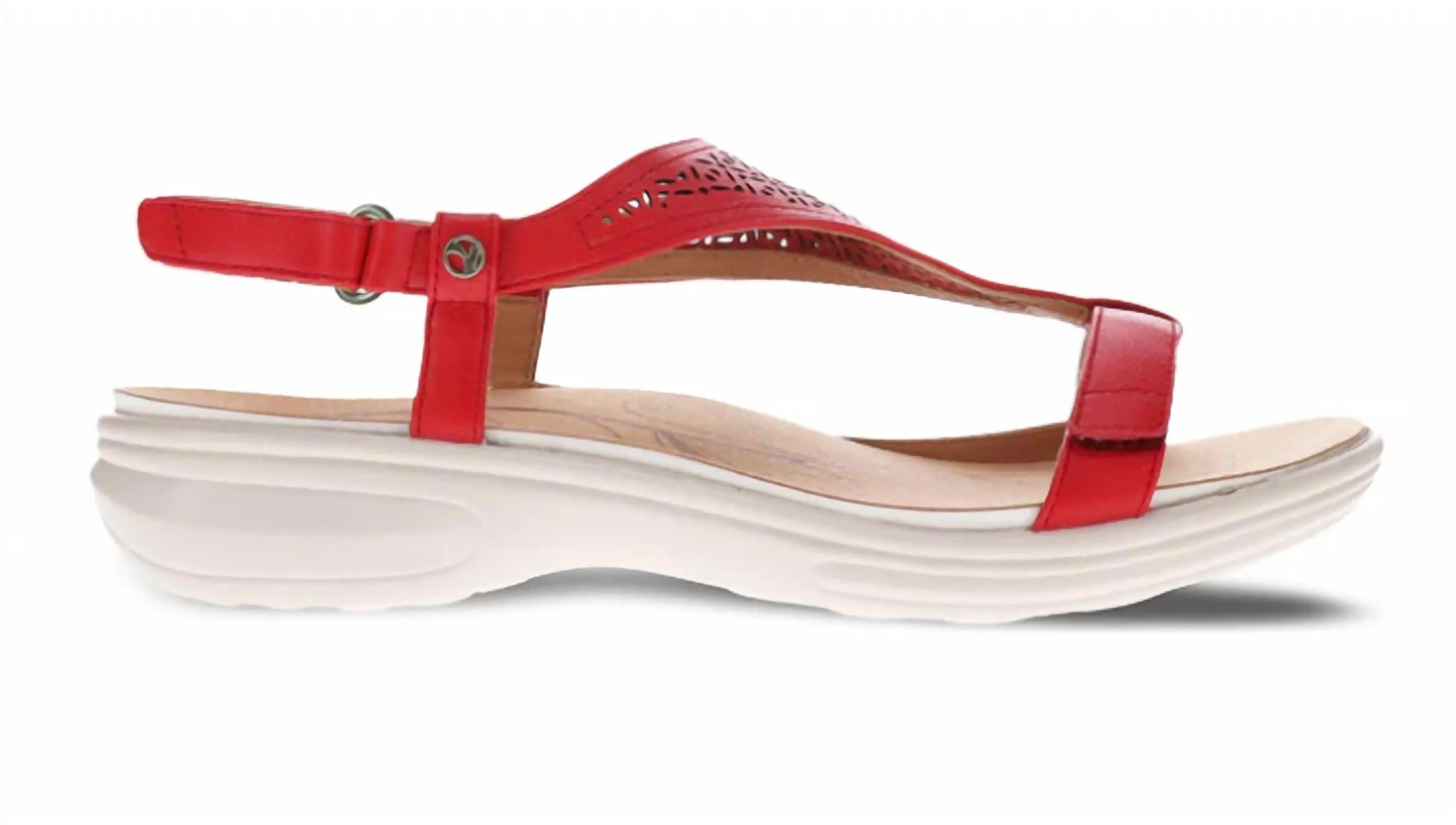 Santa Fe Back Back Strap Sandals In Summer Red