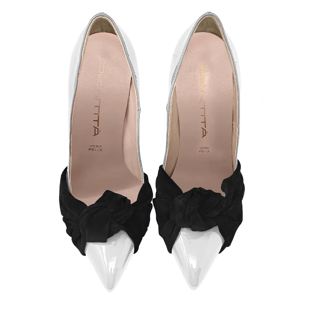 SARAH BLACK/WHITE PATENT