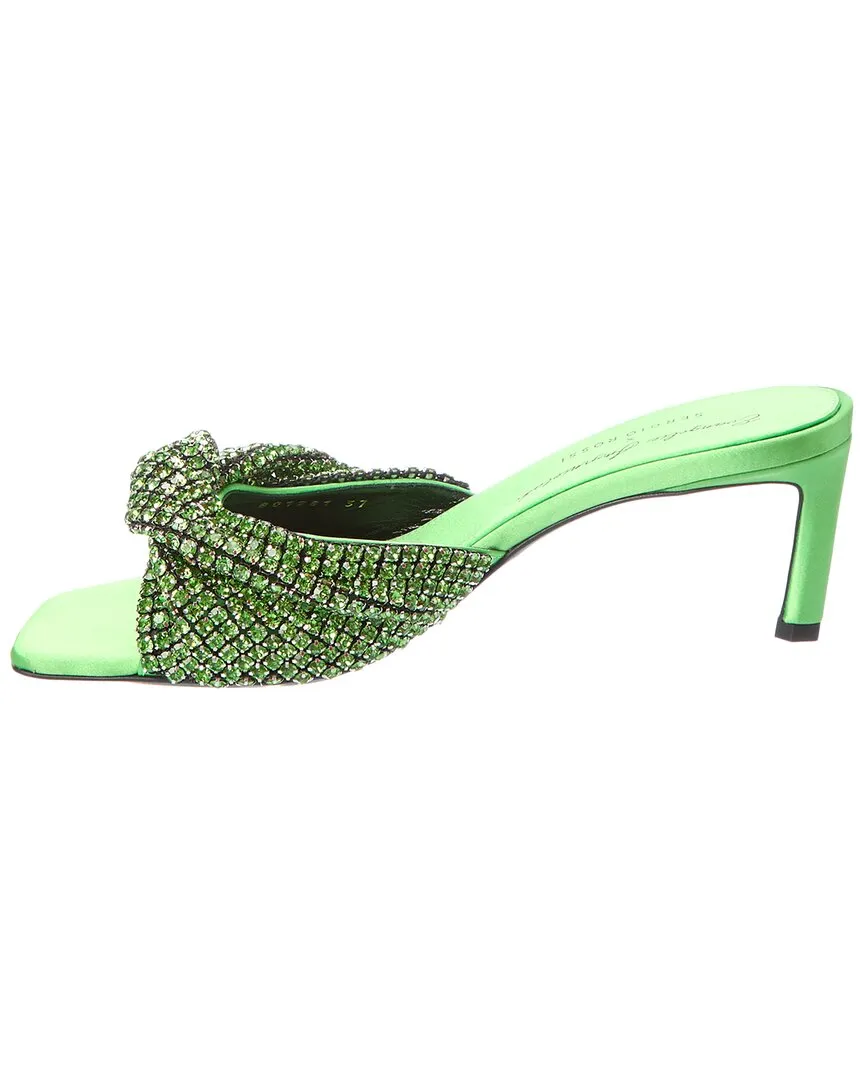 Sergio Rossi x Evangelie Smyrniotaki Crystal-Embellished Satin Sandal