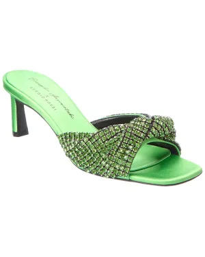 Sergio Rossi x Evangelie Smyrniotaki Crystal-Embellished Satin Sandal