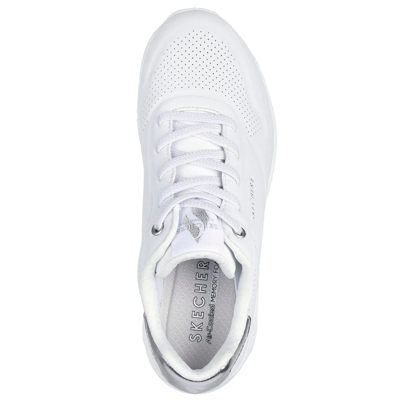 Skechers Uno - Shimmer Away -  White / Silver