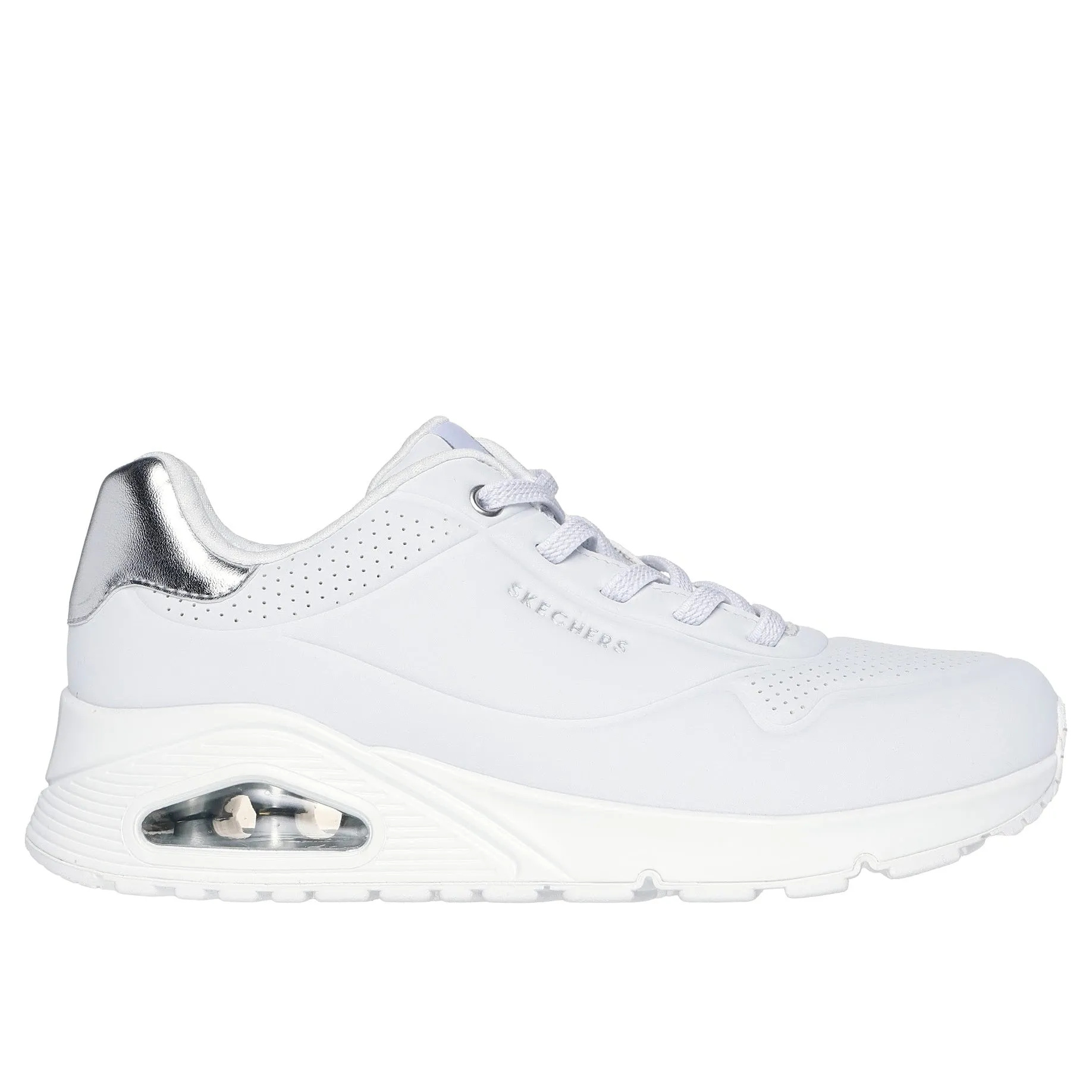 Skechers Uno - Shimmer Away -  White / Silver