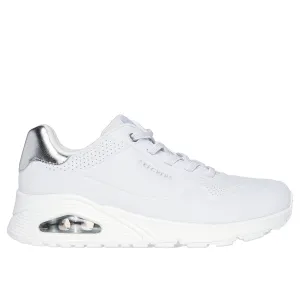 Skechers Uno - Shimmer Away -  White / Silver